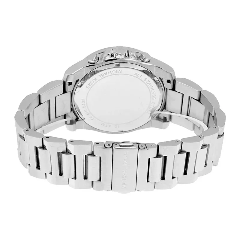 Michael Kors Brecken Black Dial Silver-tone Men's Watch- MK8438